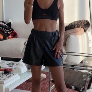 Anine Bing Cam Leather Shorts